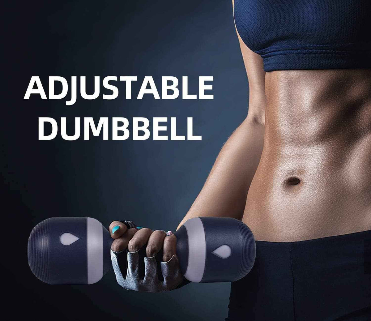 Dumbbell Set, Weight Adjustable, No-Screw Needed, Fitness Home Exercise