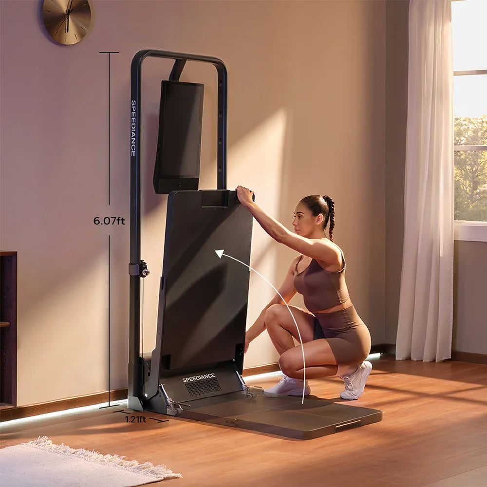Smart home gym full view – foldable all-in-one strength training machine