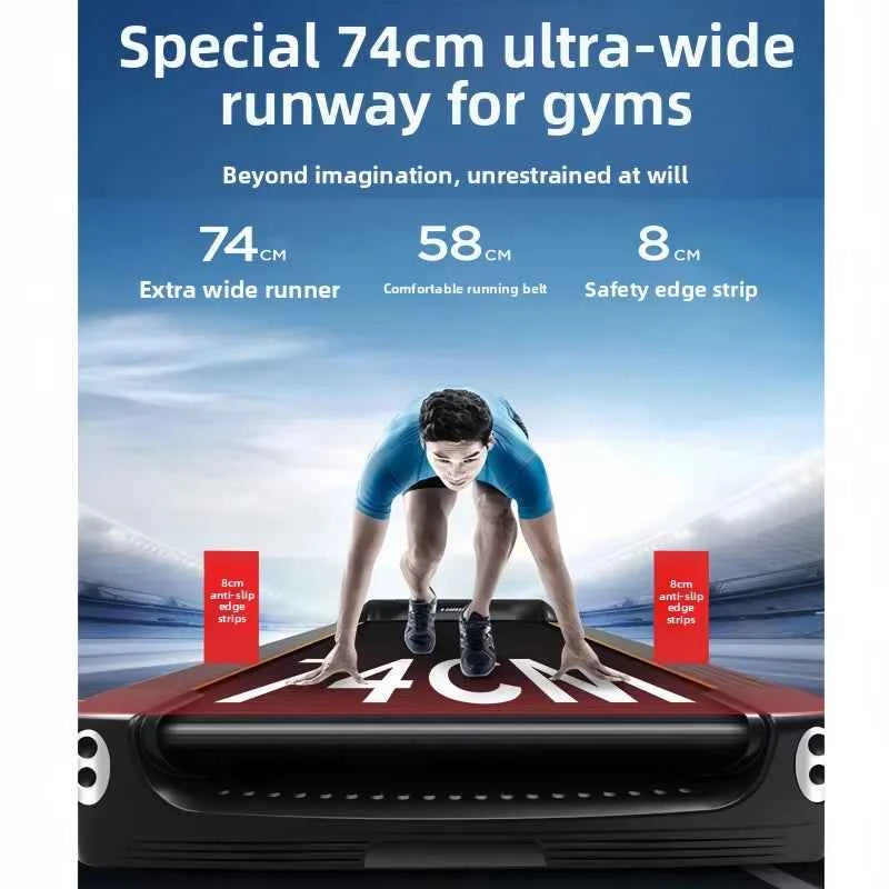 Foldable Electric Treadmill – 5HP Motor, 200KG Capacity & LED Display