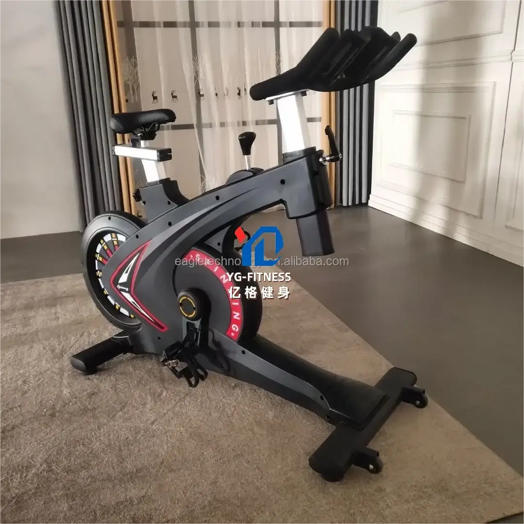 Magnetic spin bike with 18KG flywheel and LED display – front view