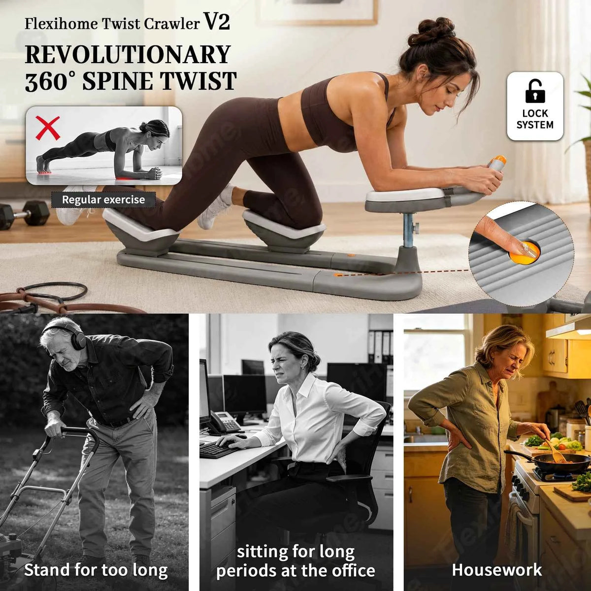 Back Stretching Machine – Portable ABS Waist & Spine Twist Trainer