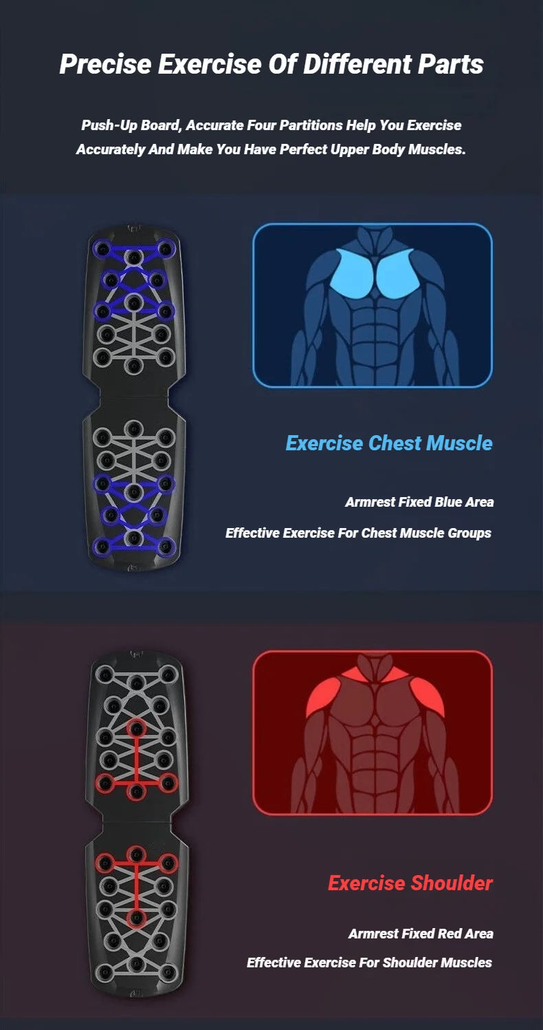 Foldable Push Up Board – Portable Multifunctional Home Muscle Training Set