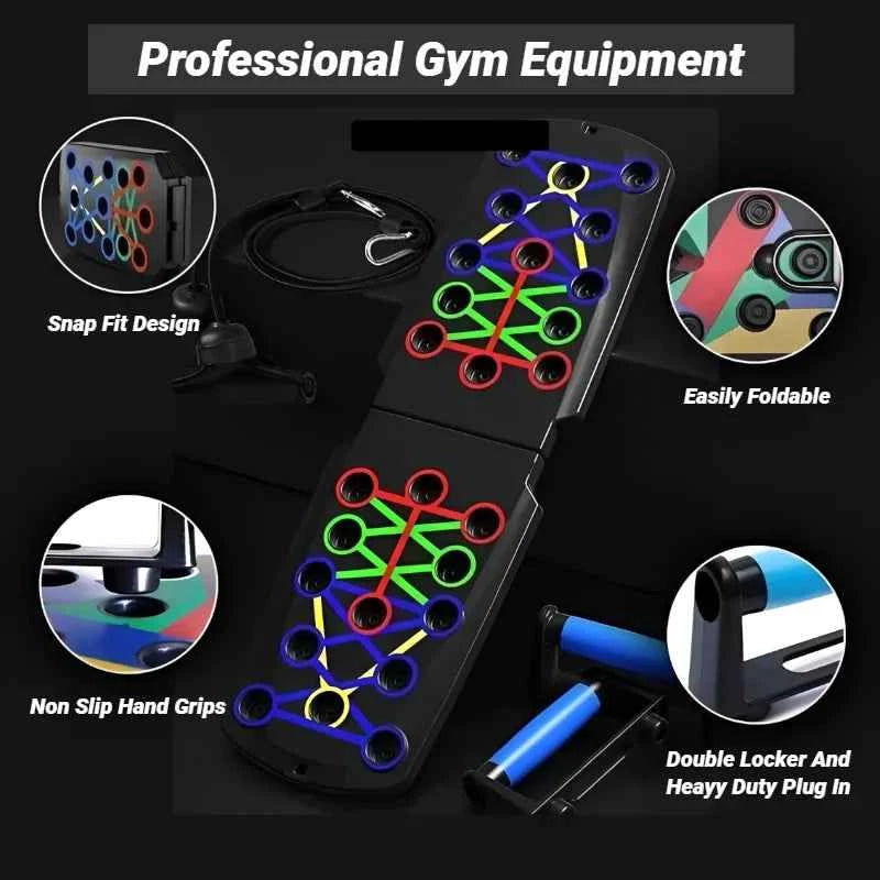 Foldable Push Up Board – Portable Multifunctional Home Muscle Training Set
