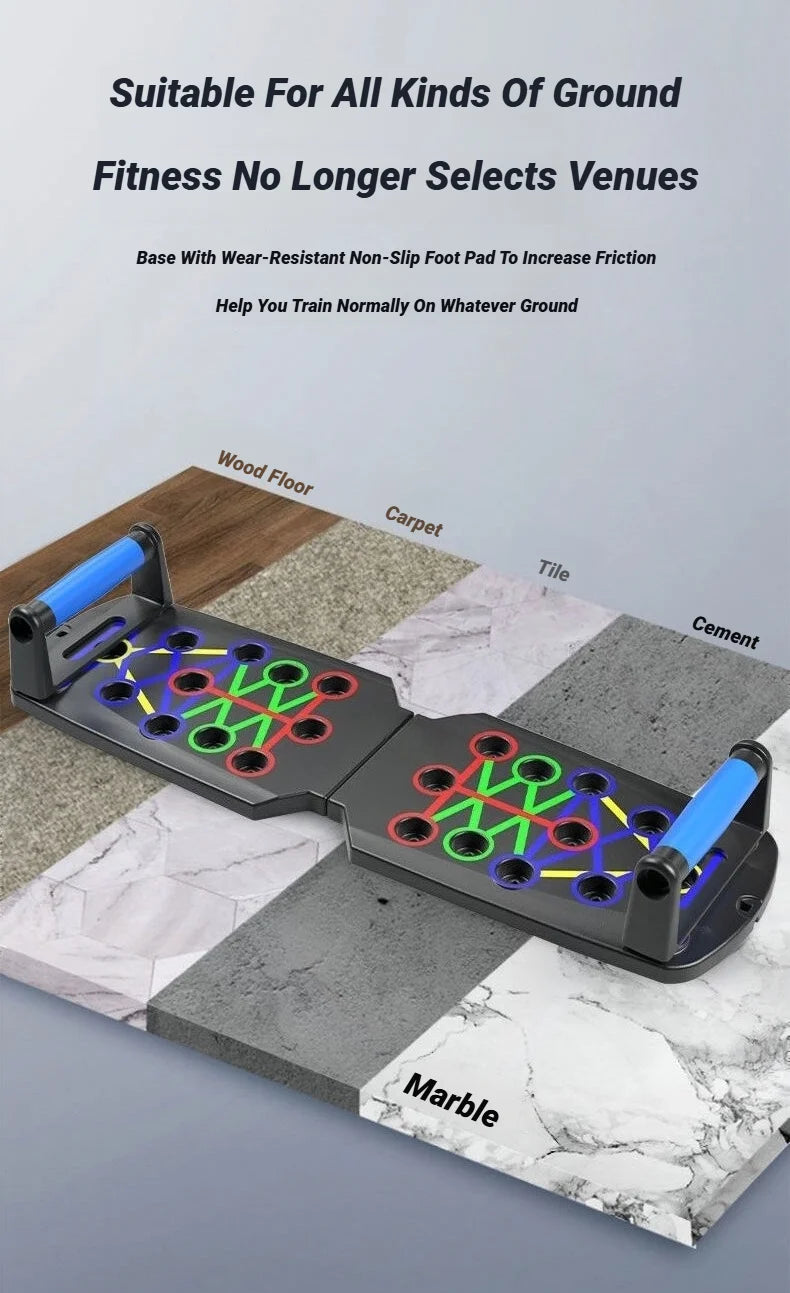 Foldable Push Up Board – Portable Multifunctional Home Muscle Training Set