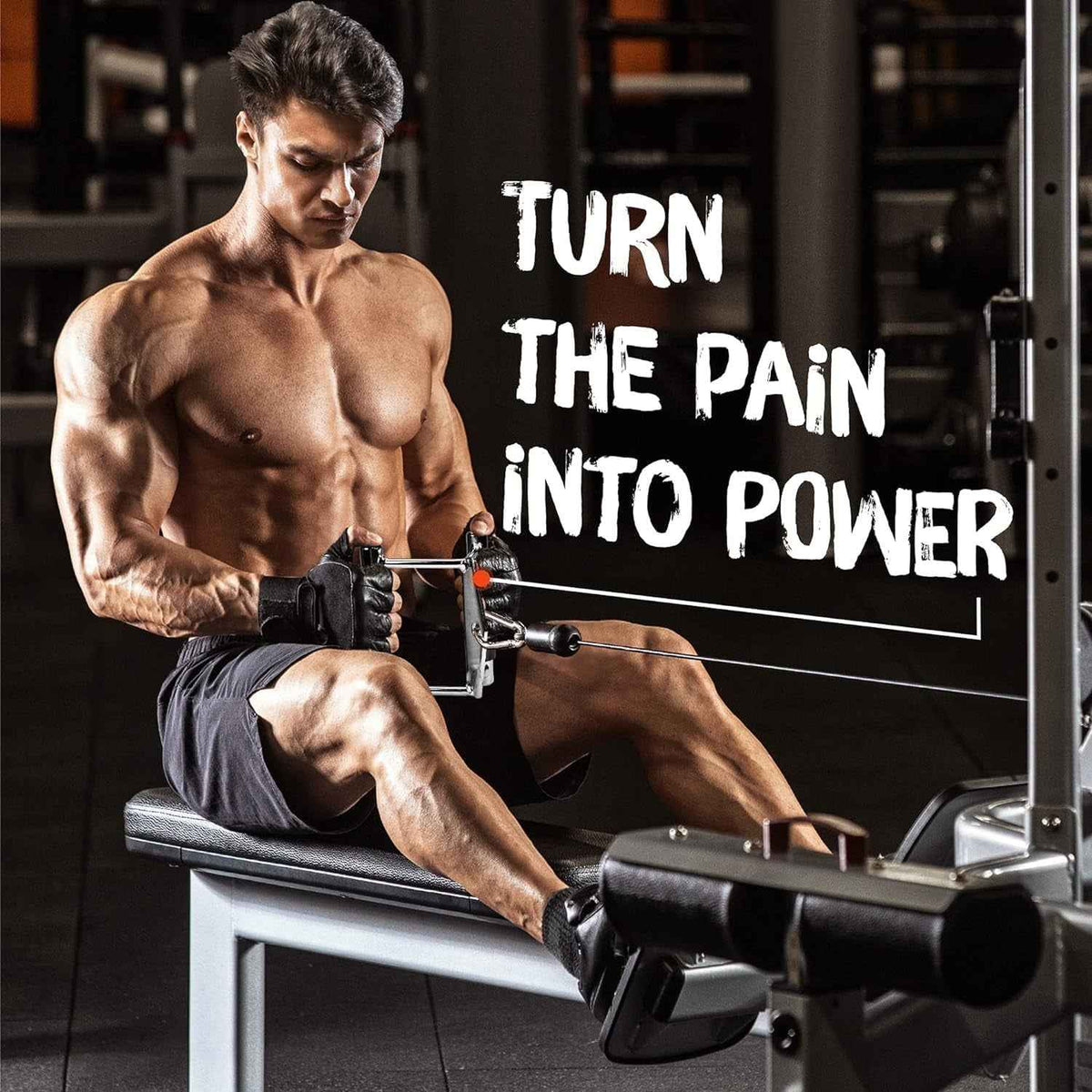Cable Machine Attachment, Double D Handle &amp; Tricep Rope Cable Attachment, Weight Machine Accessories Load 880 LB for Home Gym