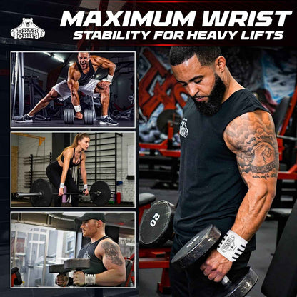 Wrist Wraps for Weightlifting | Weight Lifting Wrist Straps for Weightlifting | Extra Strength Gym Wrist Wraps | Two Wrist Wrap per Pack | 12” &amp; 18” | Lifting Wrist Wraps for Men &amp; Women