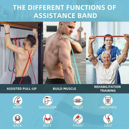 Resistance Bands, Pull up Bands, Pull up Assist Band Exercise Bands for Men &amp; Women Working Out, Body Stretching, Physical Therapy, Muscle Training