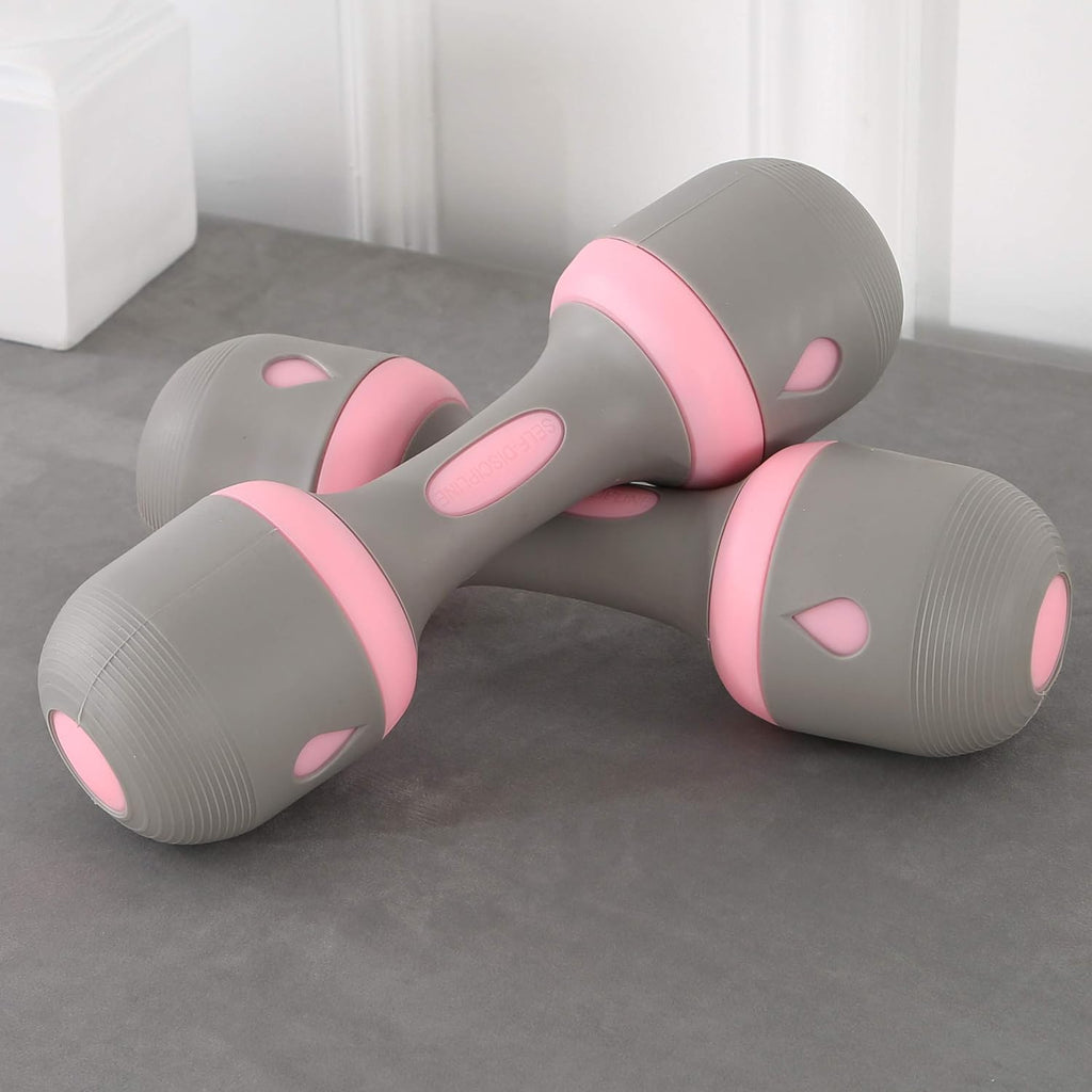 Dumbbell Set, Weight Adjustable, No-Screw Needed, Fitness Home Exercise
