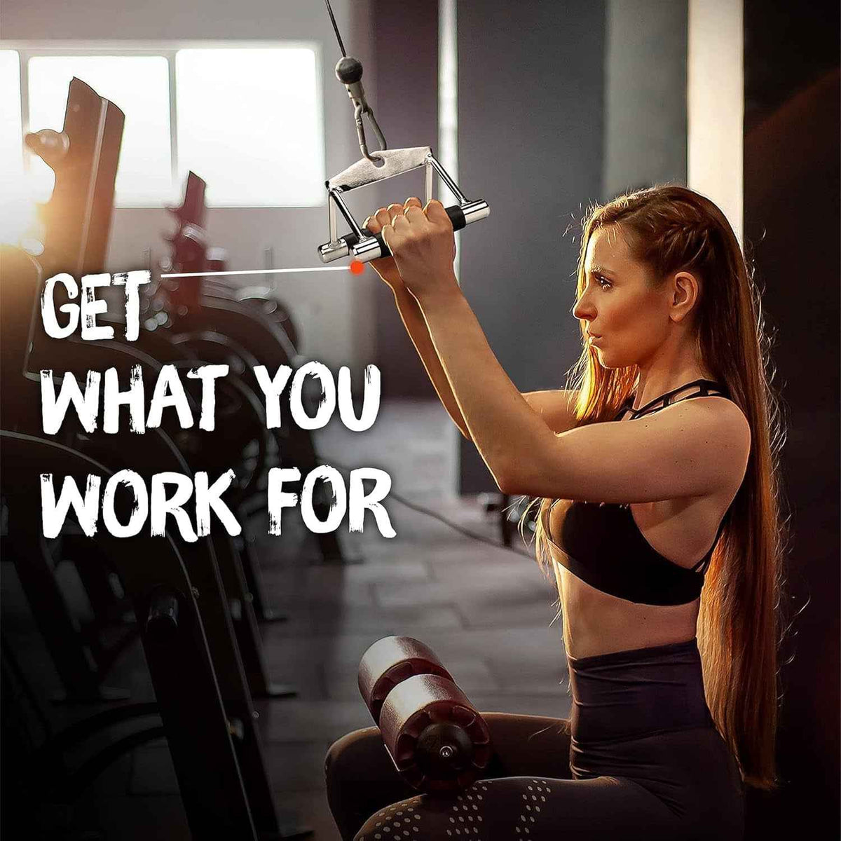 Cable Machine Attachment, Double D Handle &amp; Tricep Rope Cable Attachment, Weight Machine Accessories Load 880 LB for Home Gym