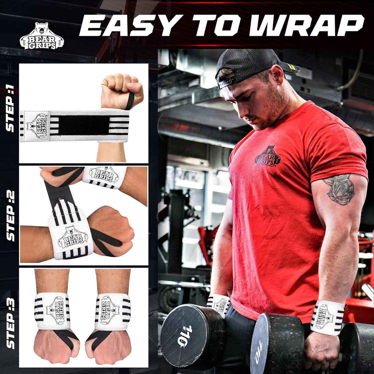 Wrist Wraps for Weightlifting | Weight Lifting Wrist Straps for Weightlifting | Extra Strength Gym Wrist Wraps | Two Wrist Wrap per Pack | 12” &amp; 18” | Lifting Wrist Wraps for Men &amp; Women