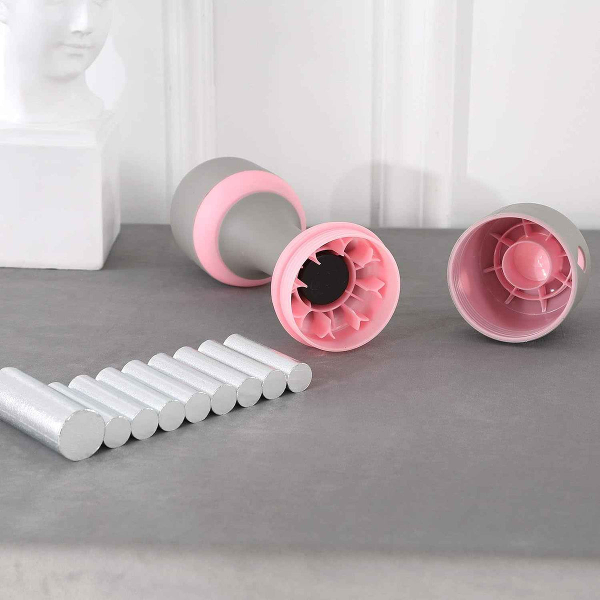 Dumbbell Set, Weight Adjustable, No-Screw Needed, Fitness Home Exercise