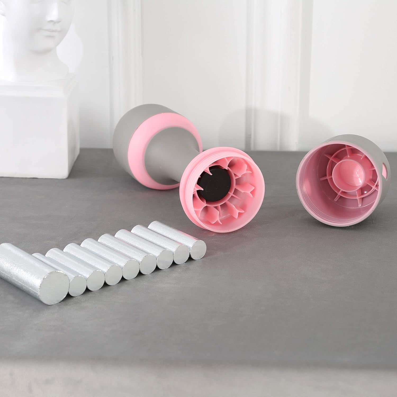 Dumbbell Set, Weight Adjustable, No-Screw Needed, Fitness Home Exercise