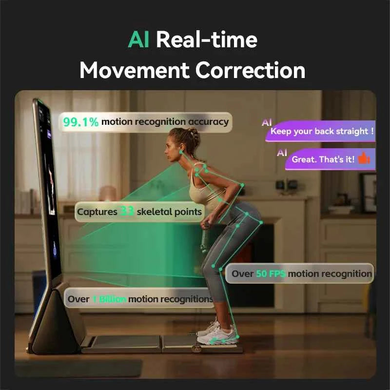 Ai Smart Fitness Mirrors Luxury Full Home Gym with Cable Durable and Simple Style for Indoor Workout and Weight Loss Training