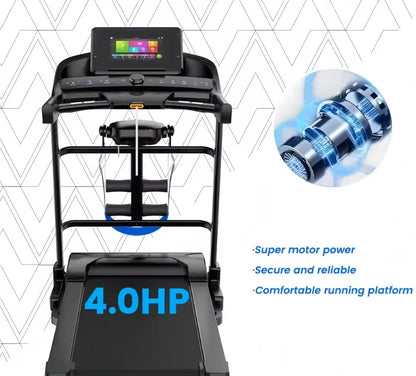 Foldable Steel Indoor Gym Equipment Home Use Eco-friendly Exercise Aerobic Walking Machine Gym Equipment Electric Treadmill