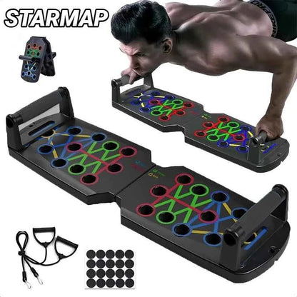 Foldable Push Up Board – Portable Multifunctional Home Muscle Training Set