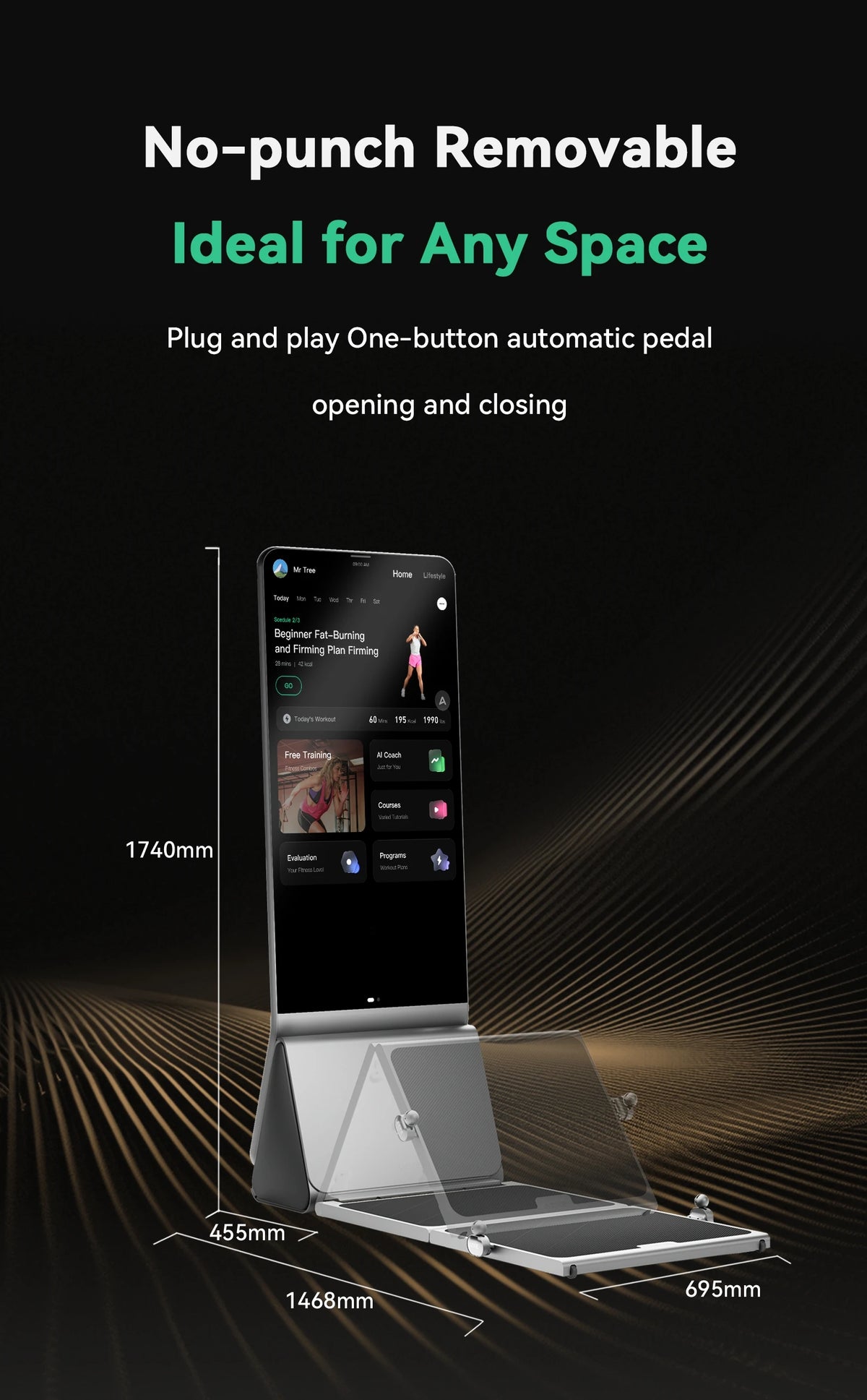 Ai Smart Fitness Mirrors Luxury Full Home Gym with Cable Durable and Simple Style for Indoor Workout and Weight Loss Training