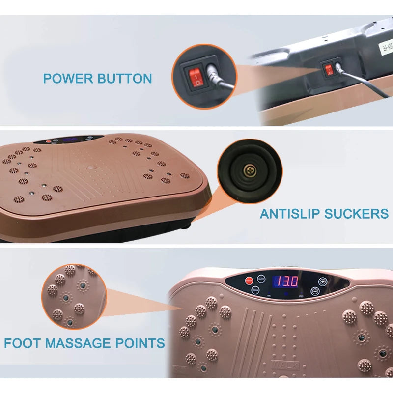 Vibration plate machine full view – gold slimming workout platform