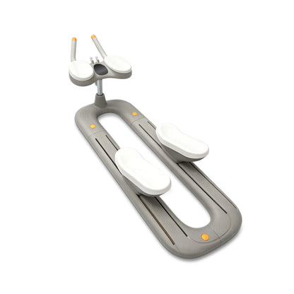 Back stretching machine R-shape hand grip detail – close-up