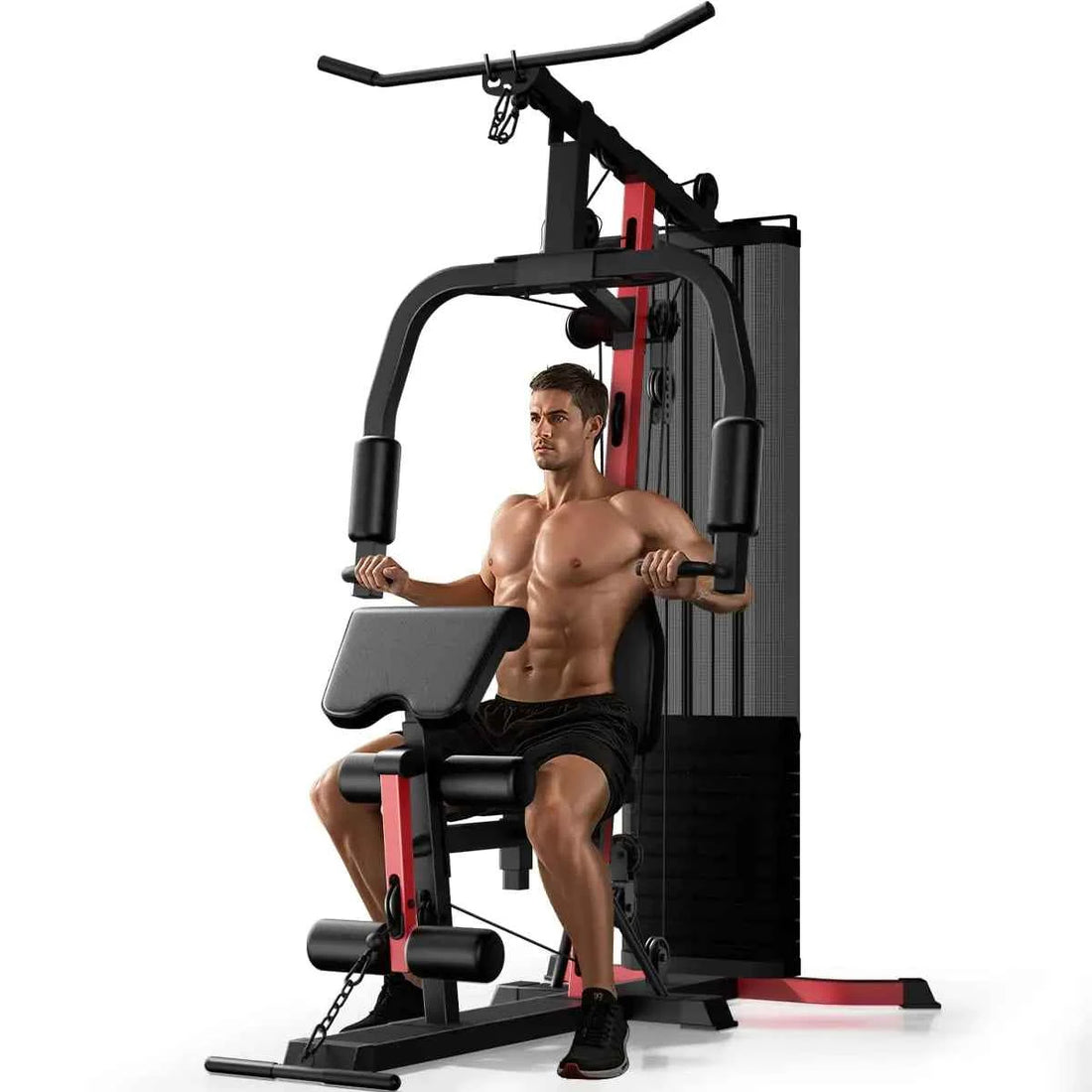 Multifunctional Home Gym – 160LB Weight Stack Full Body Workout Station
