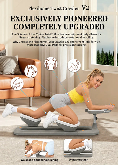 Back stretching machine R-shape hand grip detail – close-up