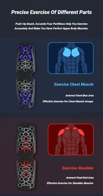 Foldable Push Up Board – Portable Multifunctional Home Muscle Training Set