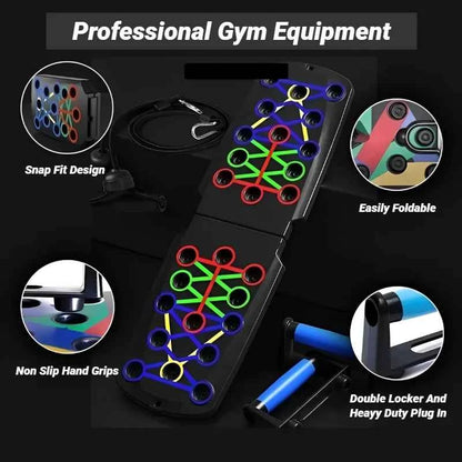 Foldable Push Up Board – Portable Multifunctional Home Muscle Training Set