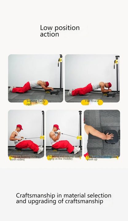 Multifunctional Rowing Machine – High Pull Frame &amp; Integrated Training Device