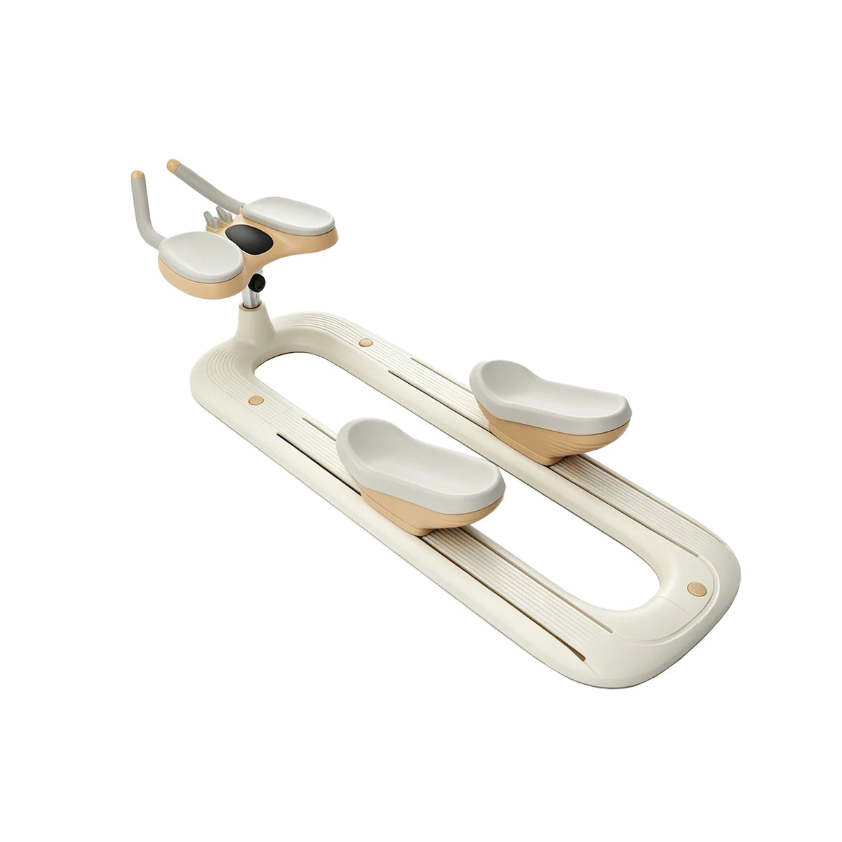 Back stretching machine R-shape hand grip detail – close-up