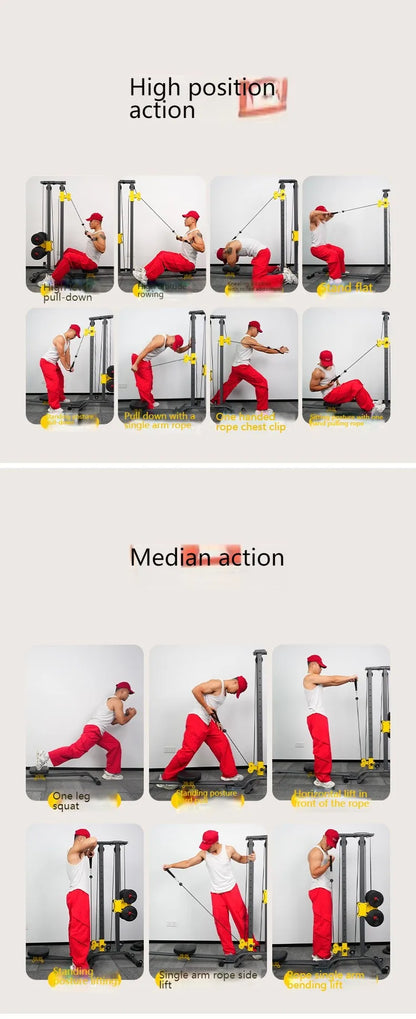 Multifunctional Rowing Machine – High Pull Frame &amp; Integrated Training Device