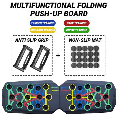 Foldable Push Up Board – Portable Multifunctional Home Muscle Training Set