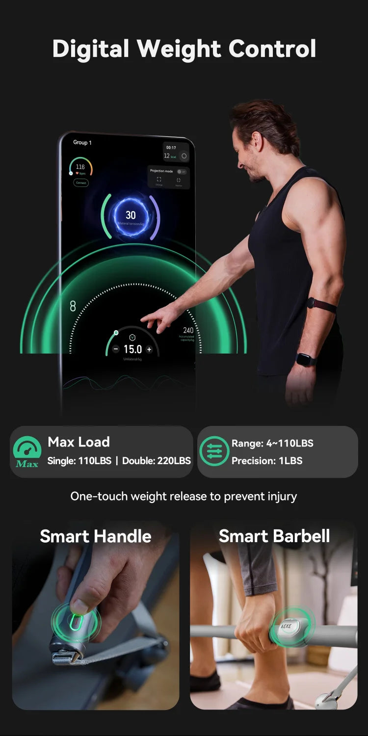 Ai Smart Fitness Mirrors Luxury Full Home Gym with Cable Durable and Simple Style for Indoor Workout and Weight Loss Training