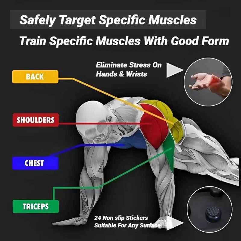 Foldable Push Up Board – Portable Multifunctional Home Muscle Training Set