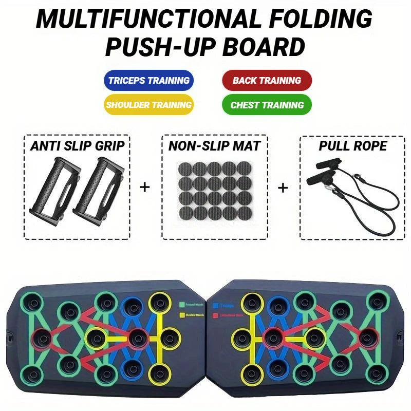 Foldable Push Up Board – Portable Multifunctional Home Muscle Training Set