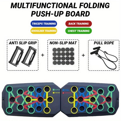Foldable Push Up Board – Portable Multifunctional Home Muscle Training Set