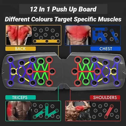 Foldable Push Up Board – Portable Multifunctional Home Muscle Training Set