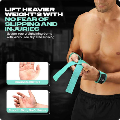 Weightlifting Wrist Straps – 2-Pack Adjustable Padded Neoprene Lifting Straps for Gym, for Men &amp; Women