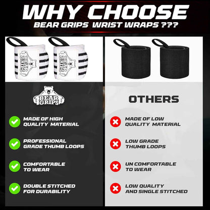 Wrist Wraps for Weightlifting | Weight Lifting Wrist Straps for Weightlifting | Extra Strength Gym Wrist Wraps | Two Wrist Wrap per Pack | 12” &amp; 18” | Lifting Wrist Wraps for Men &amp; Women